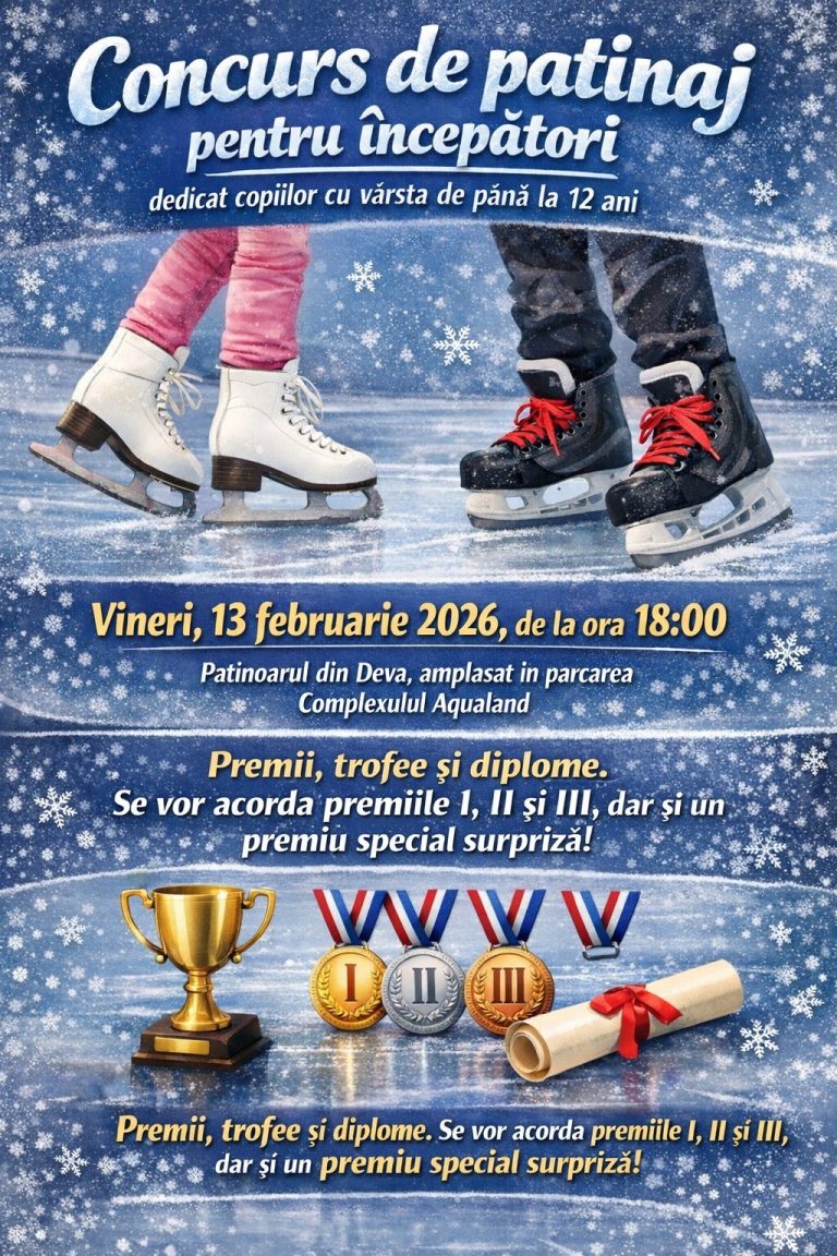 Administrația publică locală, alături de copii – concurs de patinaj la Deva