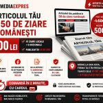 Vrei ca firma ta să apară în 50 de ziare? Acum costă doar 500 de lei